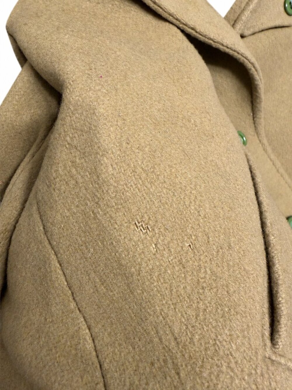 Copper Key Vintage Chartreuse 100% Wool Cropped Button Front Jacket - Picture 4 of 10